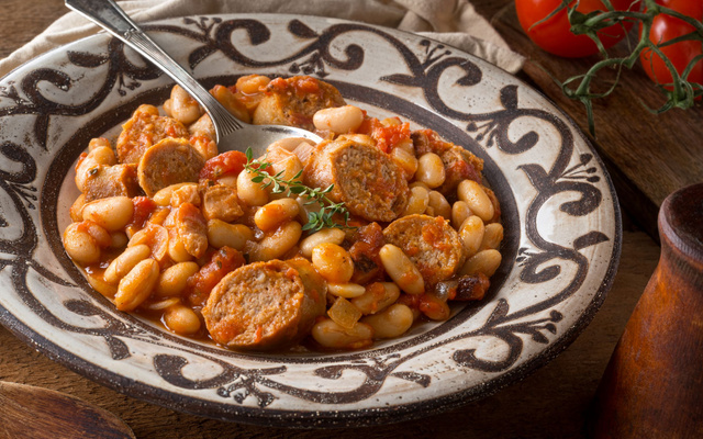 Cassoulet réconfortant à la tomate et haricots blancs au Cookeo