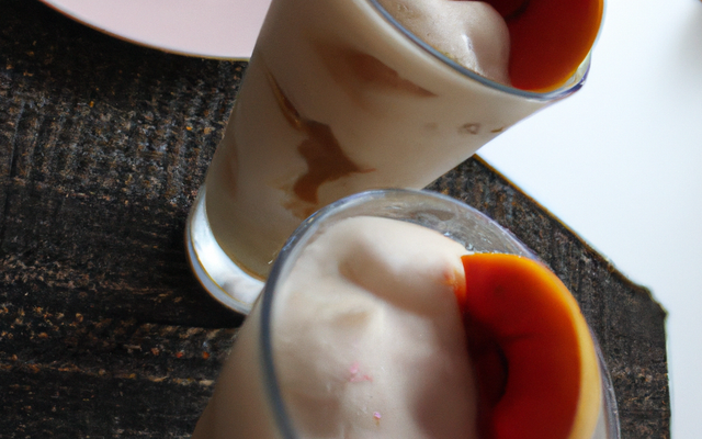 Cappucino glace aux peches