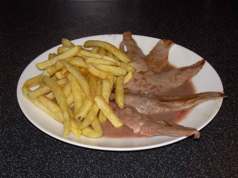 Aiguillettes de canard à l'échalote