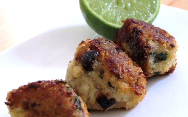 Boulettes de cabillaud aux olives et au citron vert