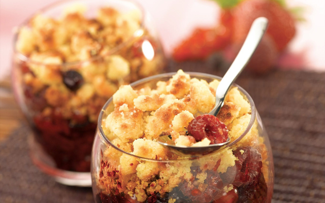 Crumble aux fruits rouges chapelure et tapioca Tipiak