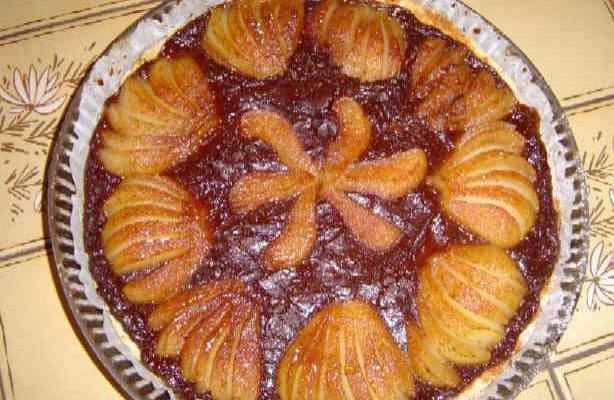 Tarte au chocolat et poires sans gluten