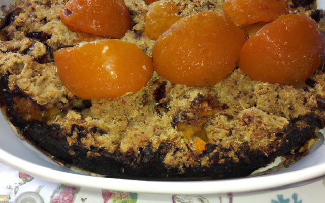 Crumble tout chocolat aux abricots