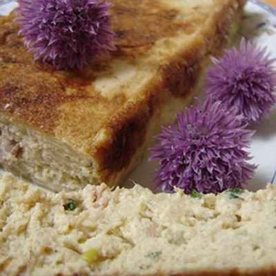 Terrine au tofu soyeux, thon, échalote et ciboulette
