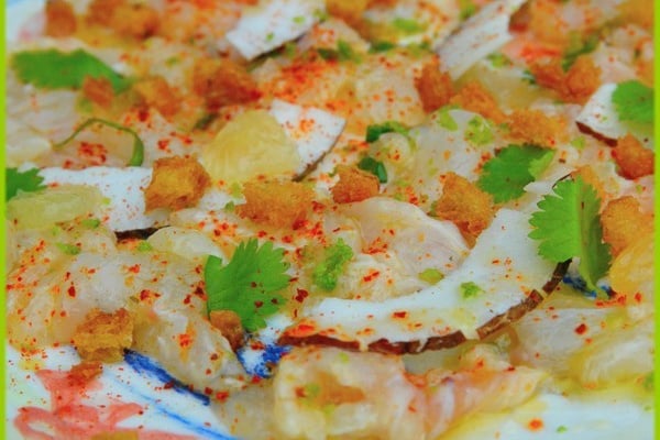 Céviche de dorade, coco et combawa