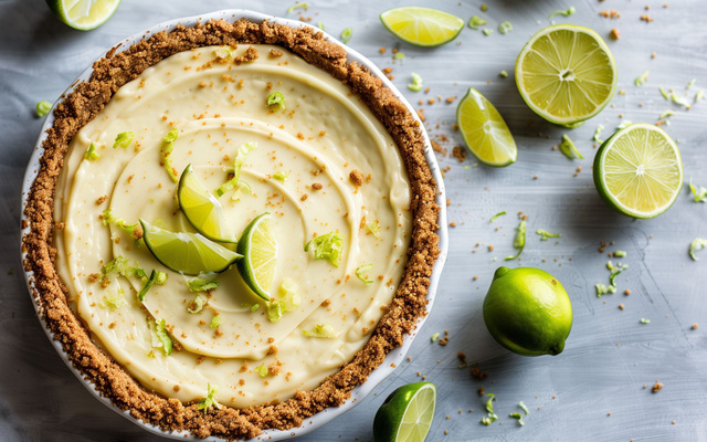 Cheesecake sans cuisson au citron vert
