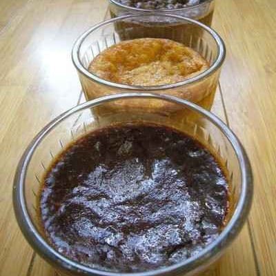 Trio de crèmes noir / cardamome, praliné / orange, blanc / Earl Grey