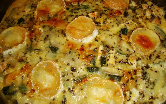 Clafoutis chèvre courgette