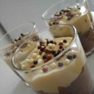 Verrines chocolat caramel coco