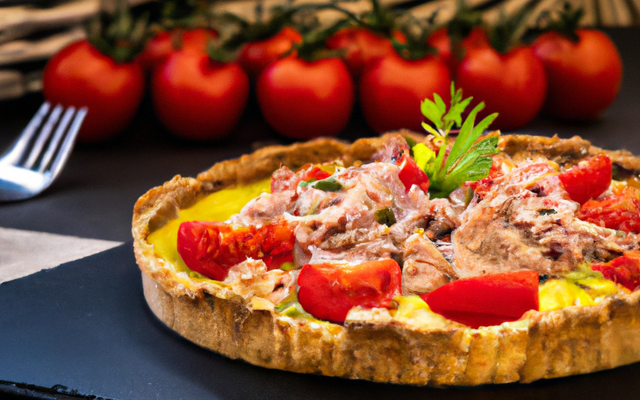 Tarte au thon et tomates