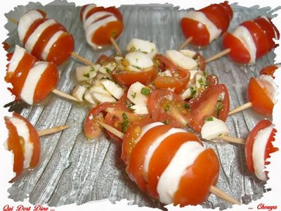 Tomates-Mozza apéritives