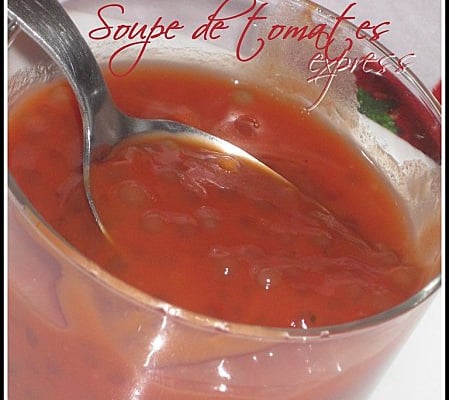 Soupe de tomates express & perle du japon