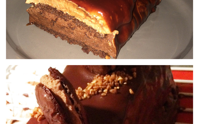 Bûche de Noël macaron / chocolat