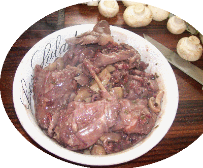 Lapin au vin rouge