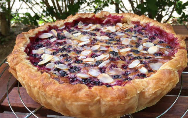 Tarte aux mures amandées