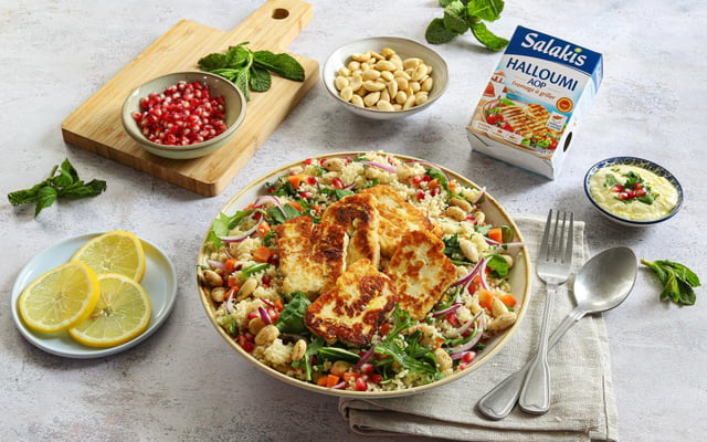 Salade façon couscous au Halloumi AOP grillé
