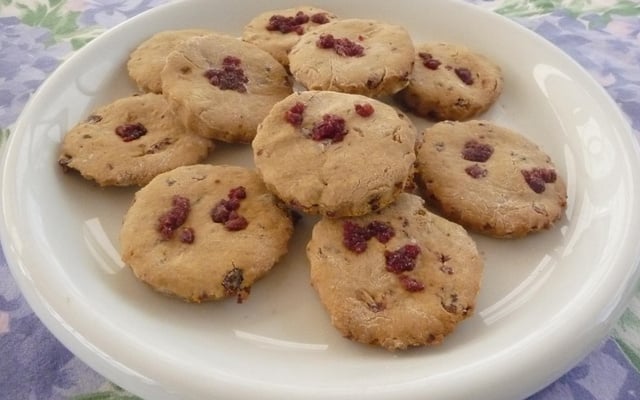 Biscuits yuzu et camberries sans gluten