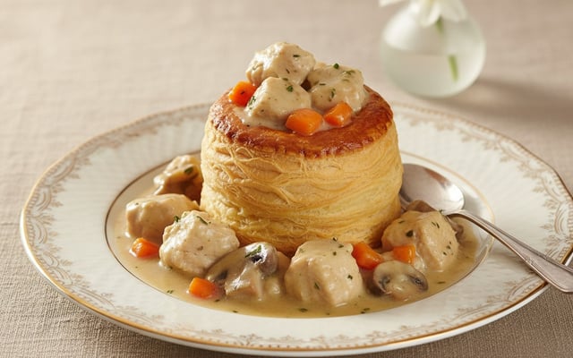 Bouchées à la reine aux ris de veau et quenelles