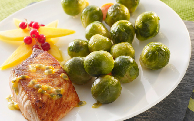 Filet de saumon et choux de Bruxelles