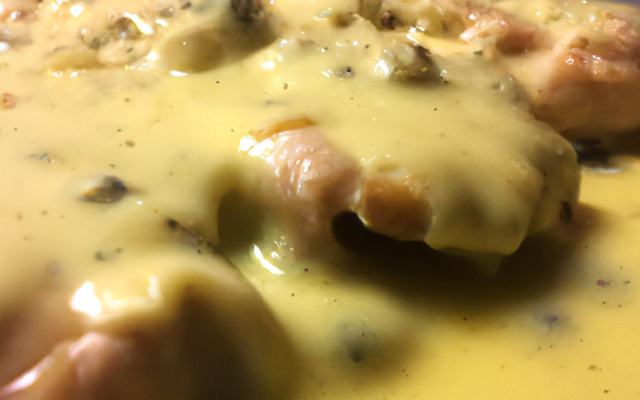 Émincé de volaille sauce moutarde