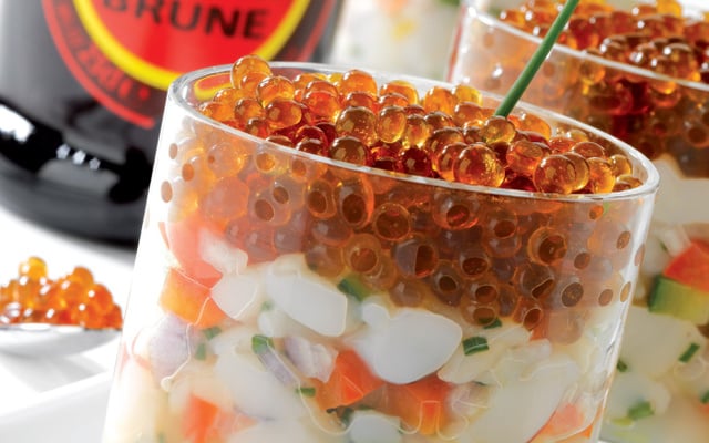 Tartare de St Jacques et son caviar de bière