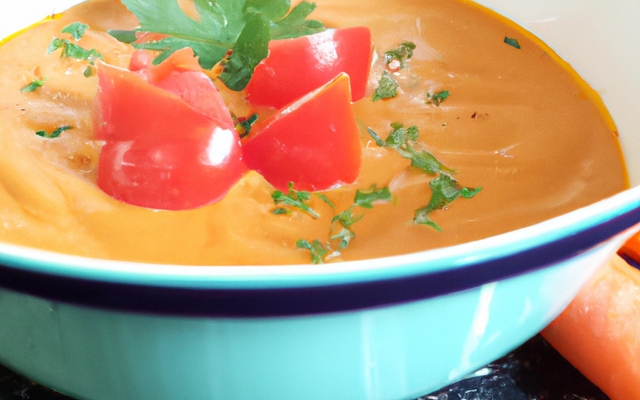 Velouté de carottes à la tomate