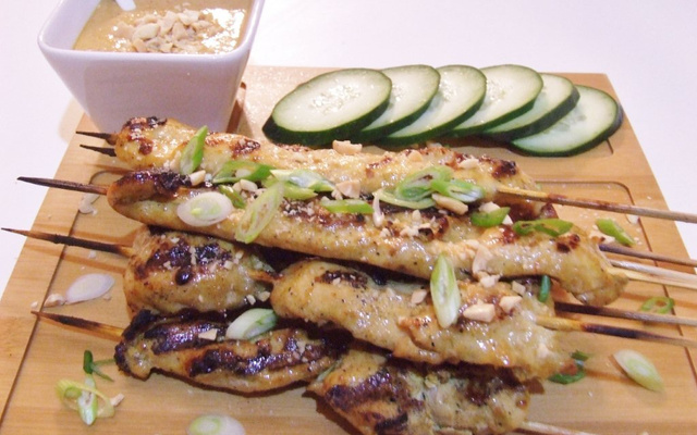 Brochette de poulet thaï et sa sauce satay