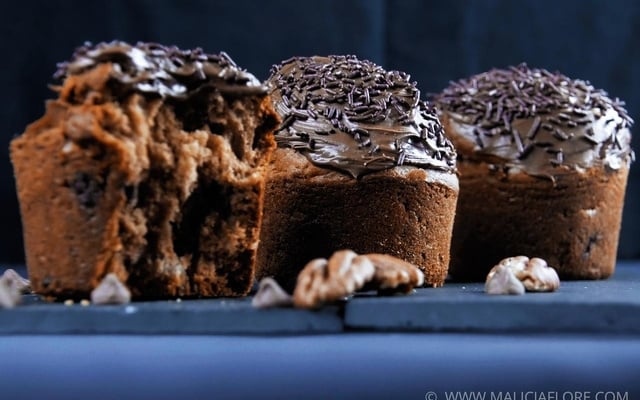 Muffins banane, chocolat et noix de pécan