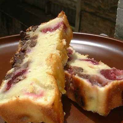 Clafoutis cerises-chocolat