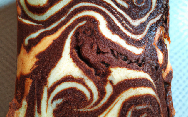 Cake marbré chocolat noir