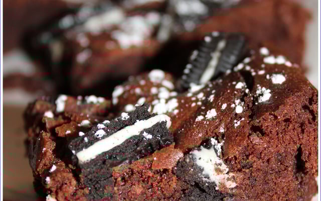 Brownie aux biscuits Oréo