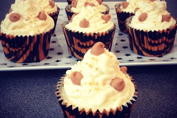 Cupcakes chocolat blanc-pépites Reese's