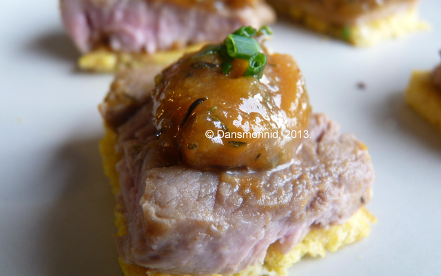 Bouchée d'Agneau Presto et courge butternut sauce abricot à l'anis vert