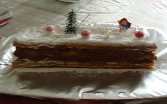 Bûche feuilletée