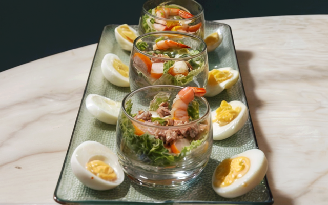 Salade fraîcheur en verrines