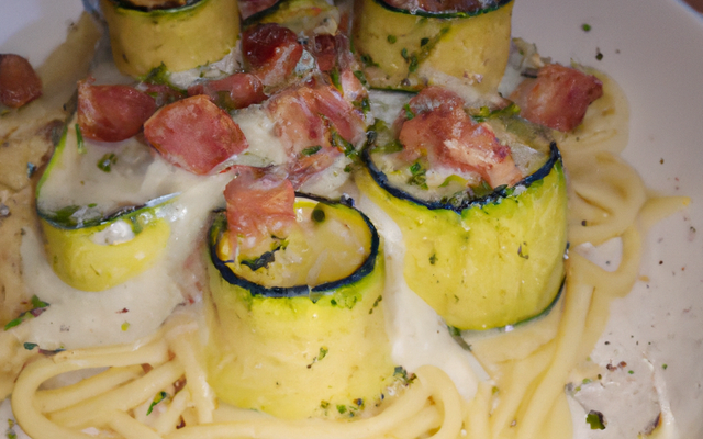 Courgettes carbonara