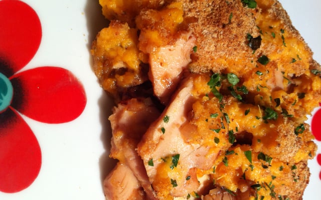 Parmentier de poulet rôti aux patates douces