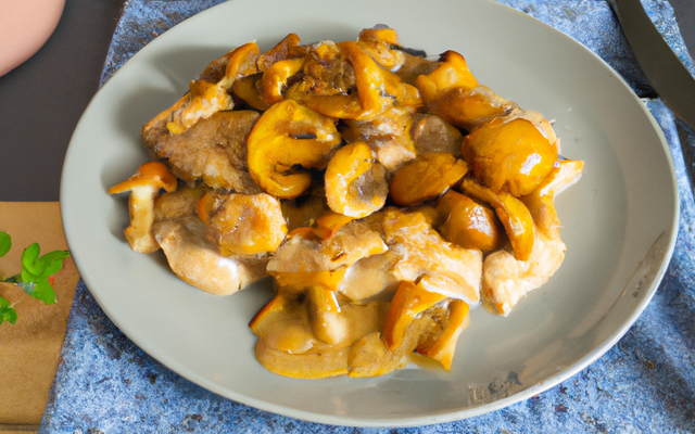 Poulet moutarde - champignons