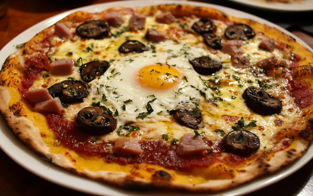 Pizza crémeuse à la ricotta