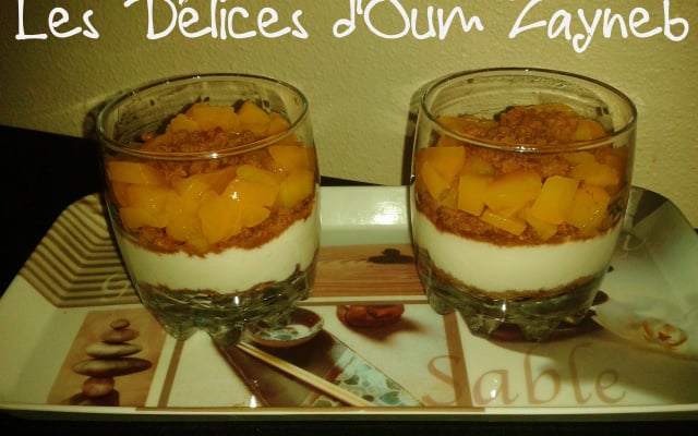 Verrine pêche et spéculoos