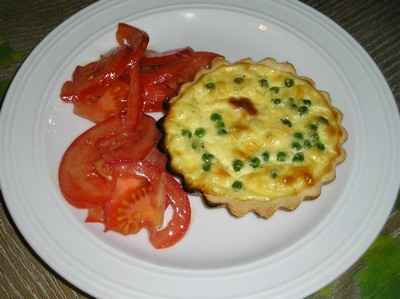 Quiche aux petits pois et Comté