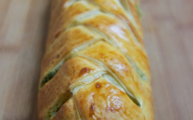 Feuilleté saumon et épinard