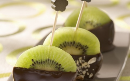 Sucettes de Kiwi de l'Adour au chocolat