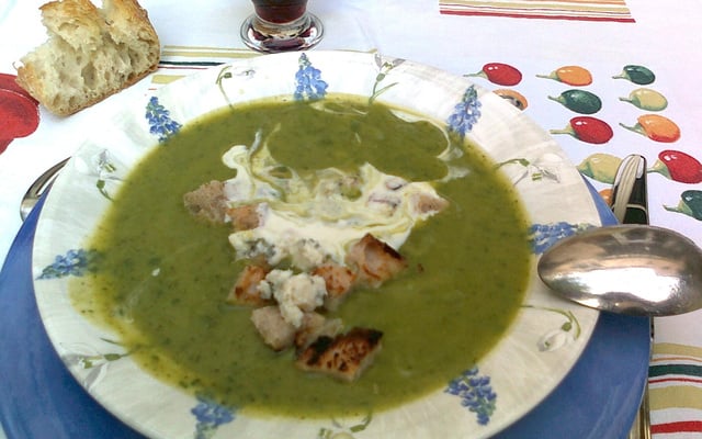 Velouté de potimarron vert