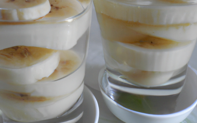 Verrines banane à l'agar agar