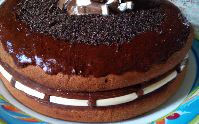 Enorme gâteau au chocolat