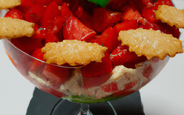 Tartare de fraises aux sablés