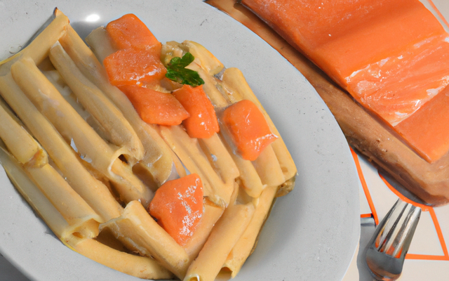 Pâtes longues au saumon
