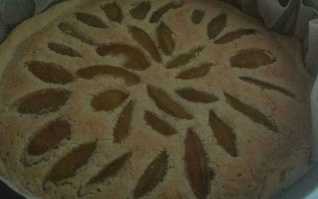 Tarte aux prunes jaunes et amandes