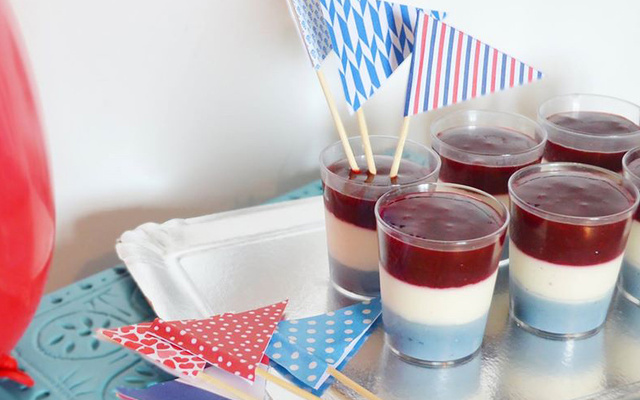 Verrine du 14 juillet façon panna cotta